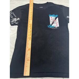 Notorious King Boss Life Graphic T-Shirt Black Small Skeleton Playing Cards